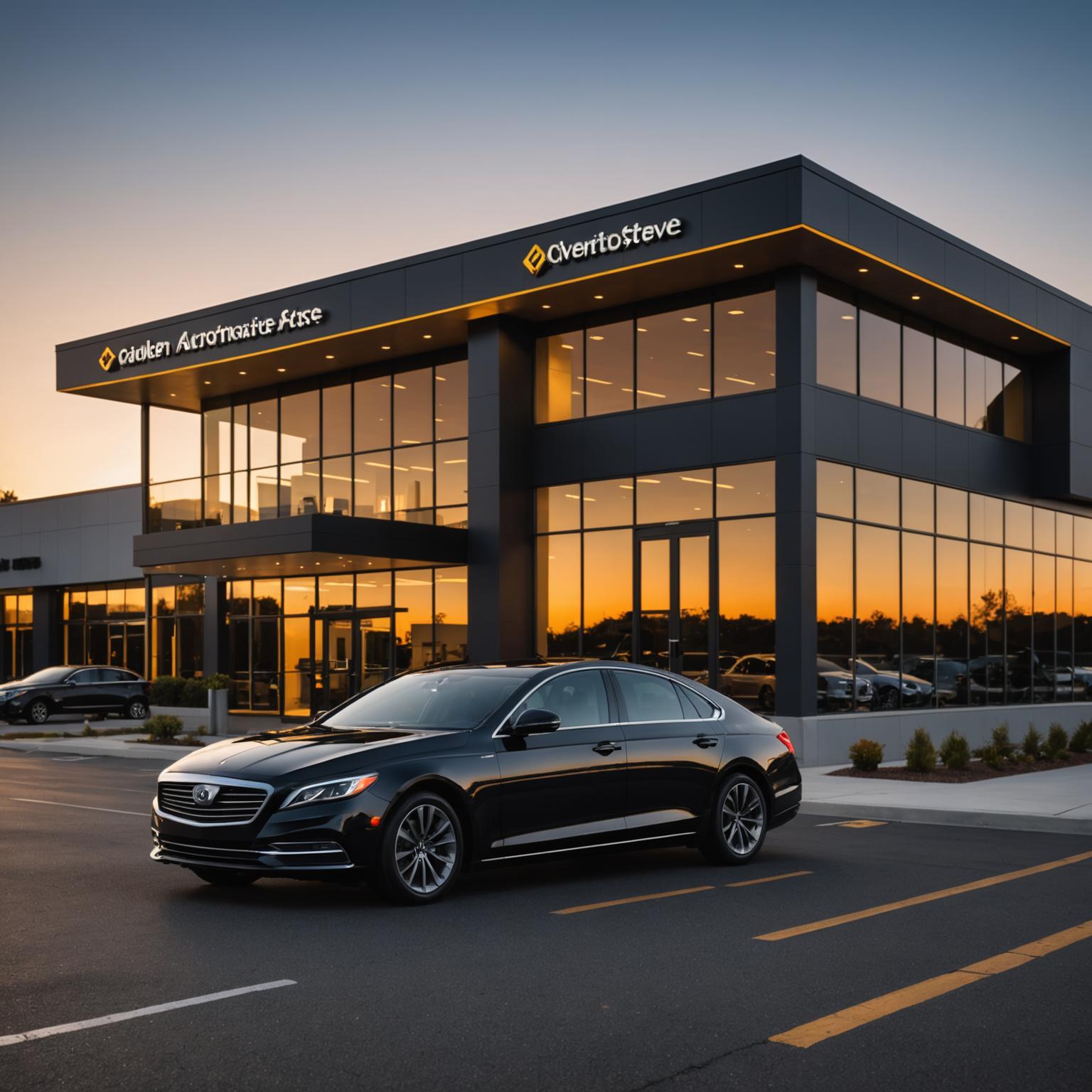Xentiq AutoLab exterior at golden hour